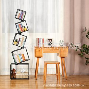 Estantería Five Elements de 5 niveles, negra, que ahorra espacio, para almacenamiento moderno y muebles creativos - Product Image 1