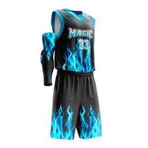 Jersey <span class=keywords><strong>de</strong></span> <span class=keywords><strong>basket</strong></span>-ball unisexe, nombreux coloris, produit moderne et personnalisé, couleur bleue, mer tropicale, 2020 - Product Image 1