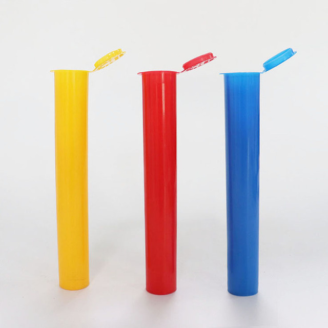 OEM 109mm Tubes 116mm Pop Top Packaging Tubes Wholesale Opaque Black 120mm Child Resistant Tube