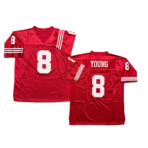 Maglia da Calcio Vintage da Uomo con Cuciture Stile Retrò Steve Young Joe Montana Deion Sanders <span class=keywords><strong>Ricky</strong></span> Watters Roger Craig Spedizione Veloce - Product Image 4