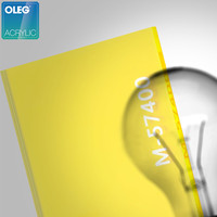 Feuille acrylique fluorescente colorée par OLEG 3mm PMMA moulé rouge fluo jaune vert acrylique écologique personnalisé haute brillance
