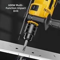 Perceuse à percussion multifonctionnelle Deli DL6011, ensemble de 116 pièces, petite perceuse à main, perceuse rotative électrique, boîte à outils électrique pour usage domestique