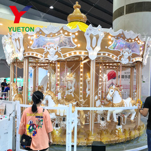 16 posti popolare Luna Park attrezzature cina antico rosa Merry Go giostre giostre in vendita - Product Image 1