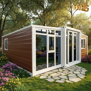Casa Container Espandibile da 40 Piedi con Telaio in Acciaio Moderno, Design Traspirante, Layout a Doppia Ala, Tetto Triangolare e <span class=keywords><strong>Balcone</strong></span> per Uso Camera da Letto - Product Image 1
