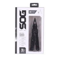 SOG PowerAssist Pocket Multi-Tool Pliers 16-en-1 Ensemble d'outils utilitaires avec gaine EDC pour réparation quotidienne en plein air (B66N-CP), Noir
