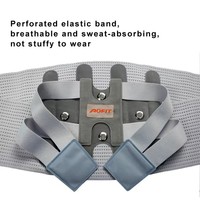 Ceinture de soutien lombaire personnalisée grise avec plaque en acier, maille respirante et trois coussins disponibles