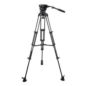 Kit de trépied vidéo professionnel en aluminium à deux étages <span class=keywords><strong>E</strong></span>-<span class=keywords><strong>IMAGE</strong></span> EK780 PLUS avec une charge utile maximale de 6 kg/13,2 lb et une tête fluide de 100 mm - Product Image 1
