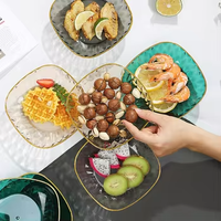 Assiettes de table ménagères faciles à nettoyer, sans odeur, pour collations et fruits secs, empilables, ensemble combiné multi-usages, assiettes de dîner