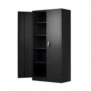 Metal Garage <b>Storage</b> Cabinet Modern Metal <b>File</b> Cabinet Office Black Steel 2 Door Filing Cabinets for <b>Storage</b> - Product Image 4