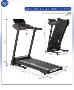 Caminadora Eléctrica Plegable para Uso Doméstico, Caminadora Motorizada con Inclinación Manual y Prueba de Frecuencia Cardíaca - Product Image 6