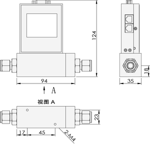 <strong>Fast</strong> <strong>Response</strong> <strong>Gas</strong> <strong>Mass</strong> <strong>Flow</strong> Controller Hydrogen with Pressure Compensation - Product Image 5
