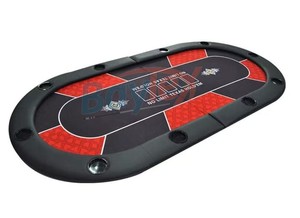 โต๊ะโป๊กเกอร์ทรงวงรีคุณภาพสูง 10 ที่นั่ง แบบเท็กซัสโฮลเอ็ม พร้อมแถบไฟ LED และที่วางแก้วสแตนเลส สำหรับคาสิโนในบ้าน - Product Image 6