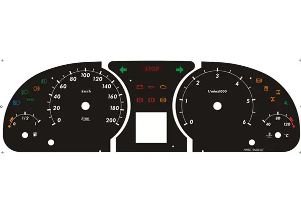 OEM car dashboard instrument panel 3D dial faces odometer universal tachometer speedometer faceplate