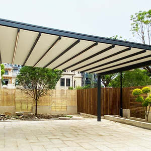 Pergola en aluminium rétractable et étanche avec toit pare-soleil motorisé électrique pour terrasse extérieure - Product Image 1