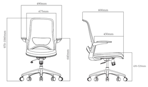 Cadeira de Escritório Giratória para Conferência de Design Moderno e Confortável com Rotação de 180 Graus e Reclinação de Luxo em Malha para Executivos e Funcionários - Product Image 2