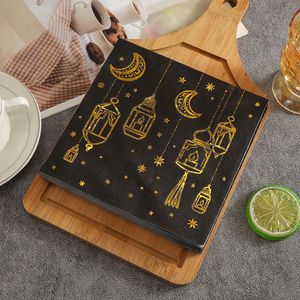 Ramadan Gold Foil Napkins Square Medium Size Disposable Party Tableware For Holiday Celebration - Product Image 3