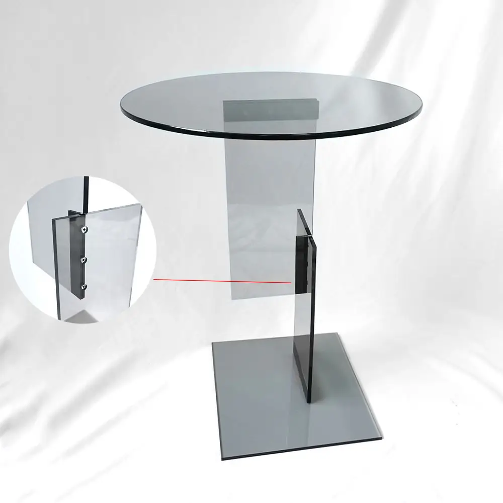 Современный роскошный журнальный столик цветной акриловый журнальный столик круглый боковой минималистичный стол Lucite