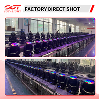 Projecteur LED 3-en-1 à tête mobile 300W avec zoom, faisceau, spot et wash, 17 canaux, DMX RDM, effet d'atomisation indépendant, gobos fixes pour club et soirée