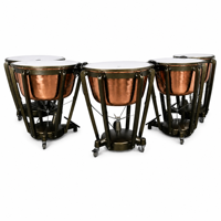 Tambourins de concert professionnels de haute qualité avec pédale d'accordage, bol en cuivre et roulettes mobiles