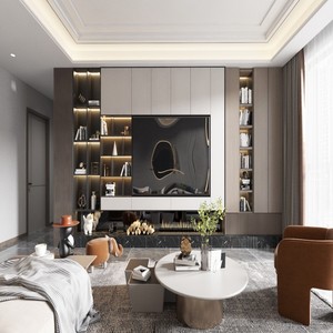 <span class=keywords><strong>Meuble</strong></span> <span class=keywords><strong>TV</strong></span> moderne en chêne sur mesure avec rangement extensible pour salon <span class=keywords><strong>et</strong></span> chambre à coucher - Meubles en bois, verre <span class=keywords><strong>et</strong></span> métal - Product Image 2