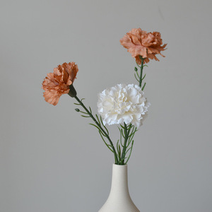 Mayorista Real Touch Clavel Alta Calidad Boda Hogar Flor Decorativa Látex Blanco Rosa Clavel Flor Artificial - Product Image 3