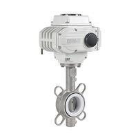 Hoogwaardige roestvrijstalen 304 elektrische actuator schijfvlinderklep met EPDM/PTFE afdichting voor water en gas.
