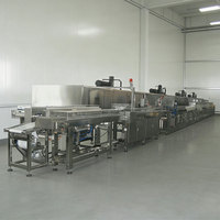 Machine de moulage de barres de chocolat entièrement automatique AMC, grande capacité, avec tunnel de refroidissement