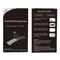 Bandes de blanchiment des dents, vente en gros d'usine, 14 bandes blanches de charbon de bois menthe pour la maison