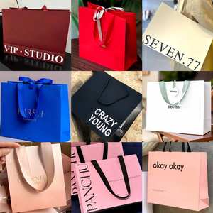 Sac en papier kraft de haute qualité personnalisé avec poignée en coton, sac cadeau en papier brun pour bougies, avec logo personnalisé - Product Image 5