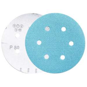 FERVI - ZSA150/080 Disques velcro en oxyde d'aluminium stéarate ø 150mm - EAN 8012667336066 ABRASIFS PAPIERS ABRASIFS - Product Image 1