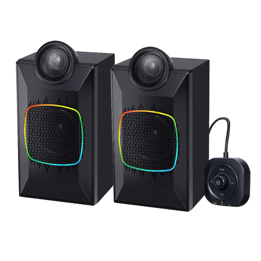 OEM ODM Haut-parleur Bluetooth de bureau RGB PC Lecteur audio MP3 WMA WAV APE FLAC HiFi Stéréo Qualité sonore