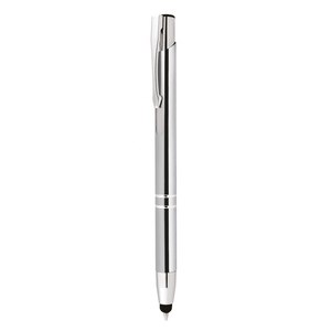 Bolígrafo Elegante con Acabado Brillante en Aluminio Cromado y Punta Táctil - Product Image 1