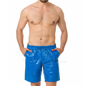 Haute qualité High Street Style hommes Shorts en cuir motif solide plaine teint écologique séchage rapide prix de gros pas cher - Product Image 1