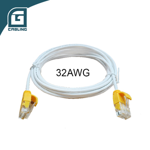 Câble réseau Gcabling <span class=keywords><strong>100m</strong></span> CCTV <span class=keywords><strong>RJ45</strong></span> Cat6 Cat7 plat FTP 3,5 mm empilable pour serveur informatique, cordon de brassage 0,2m doré - Product Image 4