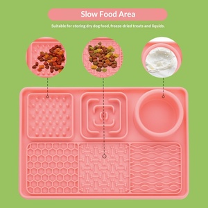 Tapis à lécher en silicone les plus vendus pour chiens <span class=keywords><strong>de</strong></span> petite et grande taille : un moyen amusant <span class=keywords><strong>de</strong></span> passer le temps, avec ventouses. - Product Image 1