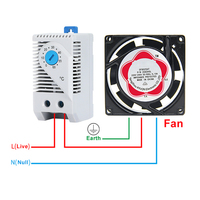Thermostat mécanique de type KTO/KTS, interrupteurs de contrôle de température pour armoire industrielle avec distribution NO/NC