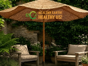 Rustic Style 100% Natural Coconut Fiber Thatched Umbrella Coir Parasol for Garden and Patio Furniture - Product Image 1