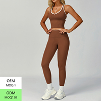 Femmes taille haute Yoga gilet collants nouveau contraste écologique tricot tissu décontracté Fitness sport costume pour Joker minceur