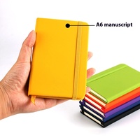 Carnet de notes personnalisable A5/A6 imprimé, journal d'affaires en cuir PU, reliure thermique, bande élastique, cordon, 100 feuilles, plusieurs couleurs