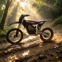 Moto tout-terrain électrique haute performance avec moteur central 72V, 25KW, vitesse de 120 km/h, autonomie de 160 km, pour la course sur sentier hors route