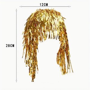 Sombrero de Lluvia de PET Colorido con Peluca, Decoración para Fiestas, Accesorio Brillante con Luces para Fanáticos del Animismo - Product Image 4