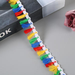 ผ้าโพลีเอสเตอร์ปักพู่ขนาดเล็กลายดอกไม้สีสันสดใสขนาด22มม. สำหรับแต่งโซฟาผ้าม่านหมวกผ้าพันคอแบบทำมือ - Product Image 3