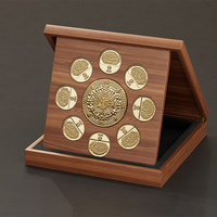 Boîte de rangement de collection de médailles d'insigne en bois MDF de luxe avec logo personnalisé Caractéristique recyclable