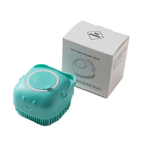 2025 silicone Massage animal de compagnie exfoliant épurateur rechargeable Silicone bébé bain corps douche brosse avec distributeur de <span class=keywords><strong>savon</strong></span> - Product Image 5