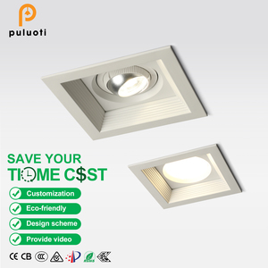 Puluoti nhà máy Outlet 137mm * 137mm * 67mm 7W 3000k-4000k-5000k lõm Spotlight Kính thiên văn Đèn chủ dẫn ánh sáng tại chỗ - Product Image 1