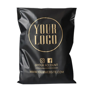 Biểu tượng tùy chỉnh in nhanh tái chế gửi thư túi poly Đen bưu phẩm bao bì chuyển phát nhanh túi cho quần áo vận chuyển - Product Image 4