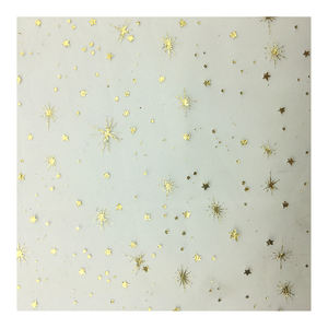 100% Polyester feuille or <span class=keywords><strong>croix</strong></span> étoile motif imprimé imperméable extensible <span class=keywords><strong>Tulle</strong></span> Net maille doublure tissu mémoire pour les filles - Product Image 6