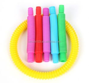 Jouet tubulaire coloré extensible, tube flexible ondulé, jouet sensoriel anti-stress pour enfants et adultes - Product Image 4