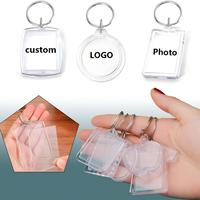 Marco de Fotos Acrílico Transparente Personalizado en Varias Formas con Llavero Metálico DIY