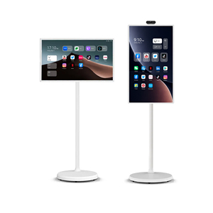 MJK White Full HD 21.5" LCD <b>Portable</b> <b>TV</b> 44G+64G Stand With Battery Included Movable for Gaming Fitness Meetings Wireless Mobilit - Product Image 4